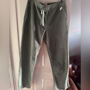 Olive Corduroy Pants for Men